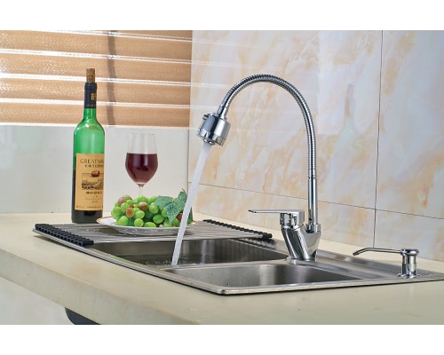 S35-26 Смеситель одноручный (35мм) для кухни с гибким изливом, хром S35-26