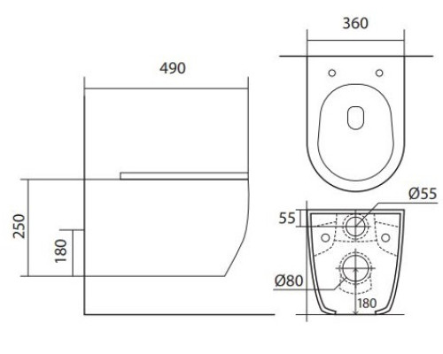 Комплект инсталляции с унитазом AQUATEK ЕВРОПА cmp011 (рама INS-0000012, клавиша KDI-0000011, унитаз AQ1106-00) ЕВРОПА cmp011