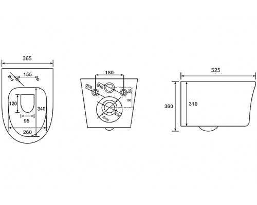 SET AQUATEK НИКА (рама AQUATEK Standard INS-0000012(без клавиши и крепежа)+унитаз НИКА AQ2009-00 с тонким сиденьем soft-close SET AQUATEK НИКА