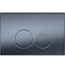 KDI-0000035 (005C-1) Панель смыва Оружейная сталь матовая ободок хром (клавиши круглые) KDI-0000035