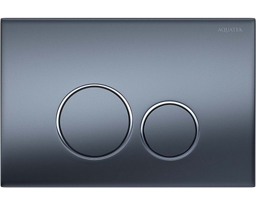 KDI-0000035 (005C-1) Панель смыва Оружейная сталь матовая ободок хром (клавиши круглые) KDI-0000035