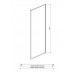 AQ ARI WA 08020BL Неподвижная душевая стенка 800x2000, для комбинации с дверью, профиль черный, стекло прозрачное AQ ARI WA 08020BL