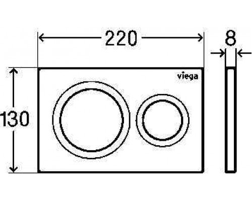 773793 Prevista Панель смыва для унитазов Visign for style 20, пластик, цвет альпийский, модель 8610.1 773793