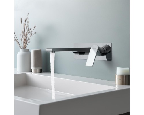 AQ1413CR ЛИРА смеситель для раковины настенный (внешняя и скрытая часть) AQ1413CR