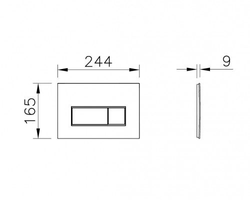 740-2300 Панель смыва Root Square, белая 740-2300