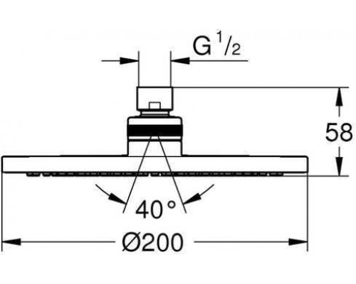 27541001 Tempesta New Cosmopolitan Верхний душ 200, хром 27541001