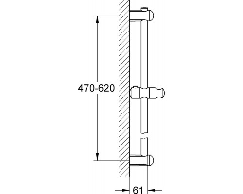 27499000 Euphoria Neutral Душевая штанга 600 мм, хром 27499000