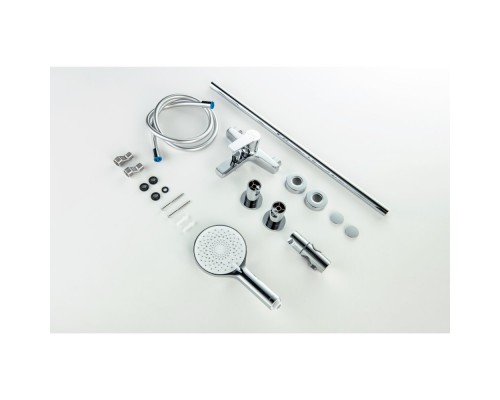 AQ1748CR ЛУГАНО смеситель для ванны с душевым гарнитуром 3jet AQ1748CR