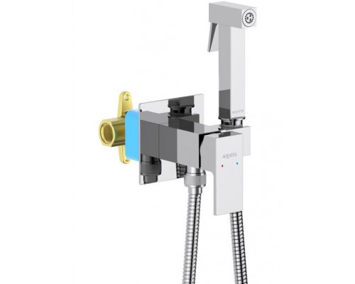 AQ1022CR ЛИБРА комплект для гигиенического душа встроенный (смеситель + гигиеническая лейка + шланг) AQ1022CR