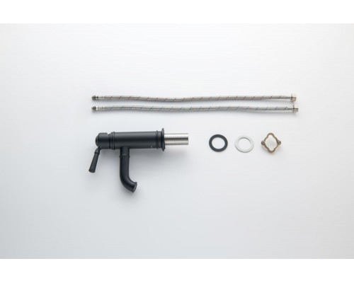 AQ1510MB КЛАССИК смеситель для раковины 72, без донного клапана, матовый черный AQ1510MB