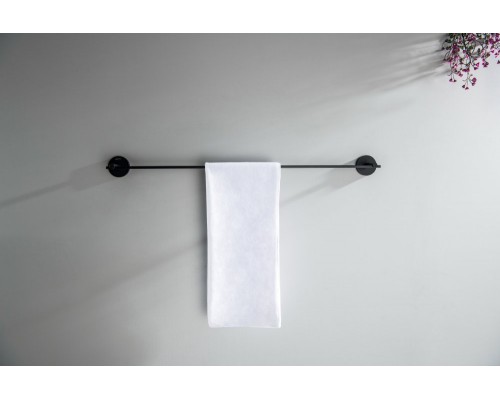 AQ4614MB БЕТТА полотенцедержатель 600 мм, матовый черный AQ4614MB
