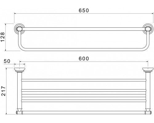 AQ4515CR КЛАССИК полка для полотенец AQ4515CR