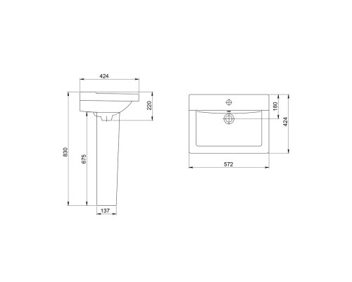 САМАРСКИЙ СТАНДАРТ Унитаз-компакт Белый S1 (WC.CC/Samarsky/1-P/WHT.G/S1) (упакован) Sanita.SamarskySt.FBS