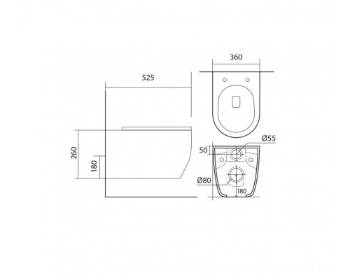 Set AQUATEK ЕВРОПА New-INSP01 рама AQUATEK INSP-0000001 +звукоизоляционная прокладка+унитаз ЕВРОПА AQ1106L-00+тонкое сиденье с механиз Set AQUATEK ЕВРОПА New-INSP01
