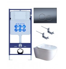 SET AQUATEK ПОЛАРИС (рама AQUATEK Standard INS-0000012+унитаз ПОЛАРИС AQ0700-01 с тонким сиденьем soft-close+ крепеж KKI-0000002 +панель KDI-0000035) SET AQUATEK ПОЛАРИС-01-035 4в1