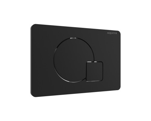 KDI-0000069(QD) Панель смыва Черный матовый (клавиши круг/квадрат), 162244 мм KDI-0000069