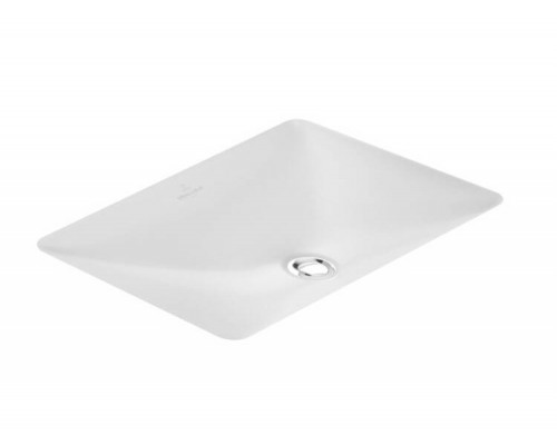 Раковина, Villeroy&Boch, Loop&Friends, шгв 615-380-175, отверстия для смесителя-отсутствуют, CeramicPlus, цвет-альпийский белый