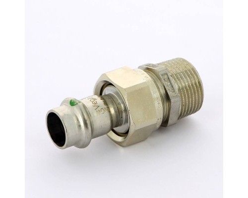 Муфта разъёмная пресс-Н с плоской прокладкой нержавеющая сталь Sanpress Inox VIEGA 15x3/4"