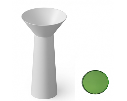 Раковина, DEA Design, Pedestal Basin, шгв 480-480-900, отверстия для смесителя-отсутствуют, цвет-Emerald