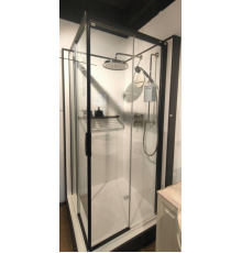 Душевое ограждение, Duka, Natura 4000, двустворчатое, дверь L шв 900-2000   дверь R шв 900-2000, фурнитура-черный жемчуг, ACS, цвет стекла-прозрачный
