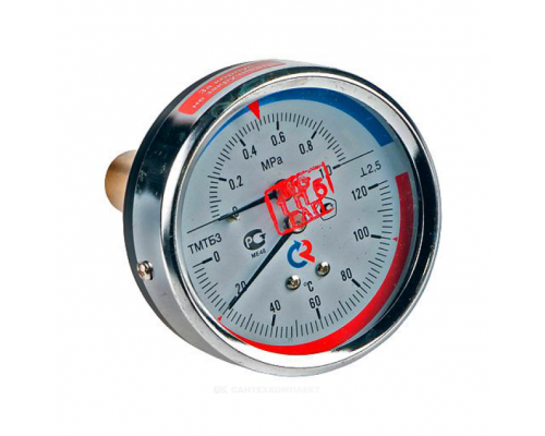 Термоманометр ТМТБ-31Т.1 120С 2,5МПа Дк80 G1/2"осевой L=46мм Росма 00000034456
