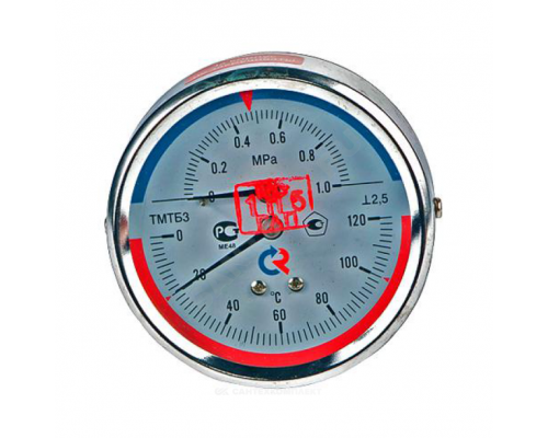 Термоманометр ТМТБ-31Т.1 120С 2,5МПа Дк80 G1/2"осевой L=46мм Росма 00000034456