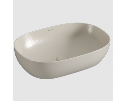 Раковина, Vitra, Outline, шгв 600-410-150, отверстия для смесителя-отсутствуют, VitrA Hygiene, цвет-тауп матовый