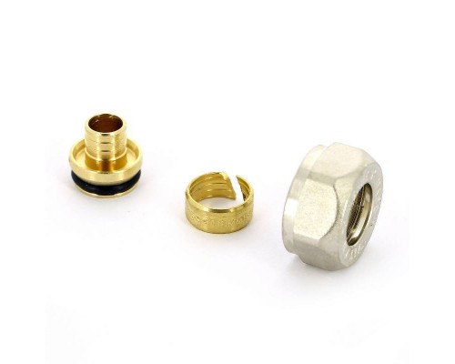 Соединитель для PEX трубы обжим евроконус TIEMME 16(2,2)х3/4"EK