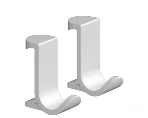 Крючок, Hansgrohe, WallStoris, шгв 18-32-39, цвет-белый матовый, в комплекте-2 шт.