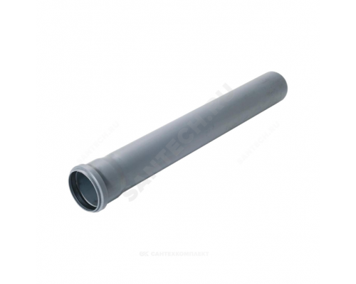 Труба PP-H сер б/н Дн40х1,8 L=0,5м в/к VALFEX 200400050