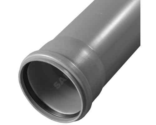 Труба PP-H сер б/н Дн40х1,8 L=0,5м в/к VALFEX 200400050