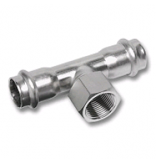 Тройник, Sanha, NiroPress 316L, 88,9x3/4x88,9 ВПр-ВР-ВПр, 9130G.3