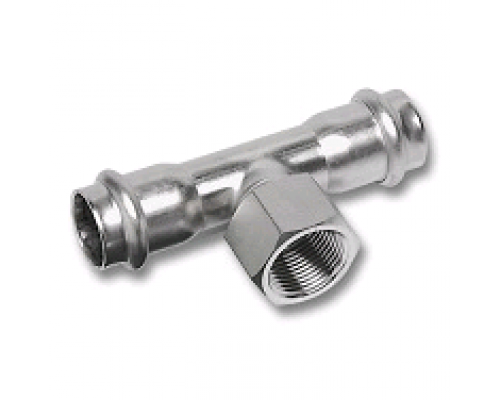 Тройник, Sanha, NiroPress 316L, 88,9x3/4x88,9 ВПр-ВР-ВПр, 9130G.3