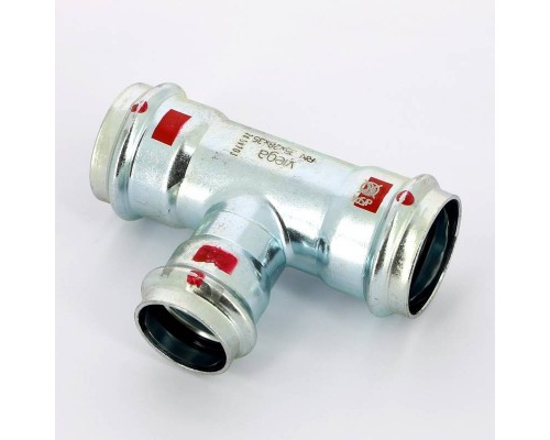 Тройник пресс оцинкованная сталь Prestabo VIEGA 35х28х35