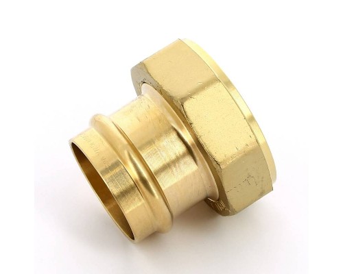 Муфта пресс-В с накидной гайкой и плоским уплотнением бронза Sanpress VIEGA 54х2"1/2