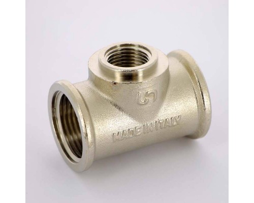 Тройник В никелированный UNI-FITT 1"x1/2"x1" Тройник В никелированный UNI-FITT 1"x1/2"x1"