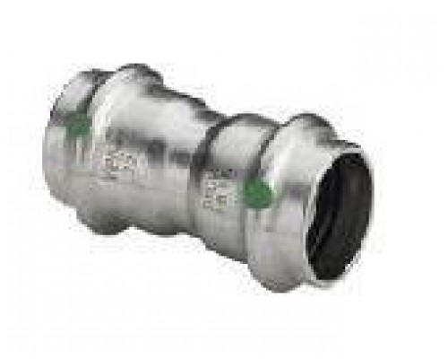 Муфта Sanpress Inox, с SC-Contur, нерж. сталь, 15 мм Муфта Sanpress Inox, с SC-Contur, нерж. сталь, 15 мм