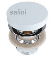 Донный клапан, Salini, D 402, для ванн, цвет крышки-белый матовый (ст.арт. 15231WM)