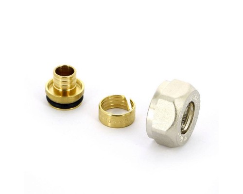 Соединитель для PEX трубы обжим евроконус TIEMME 16(2,0)х3/4"EK
