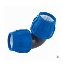 Отвод ПЭ перех компресс Дн32х25х90гр Ру16 VALFEX 121001223225