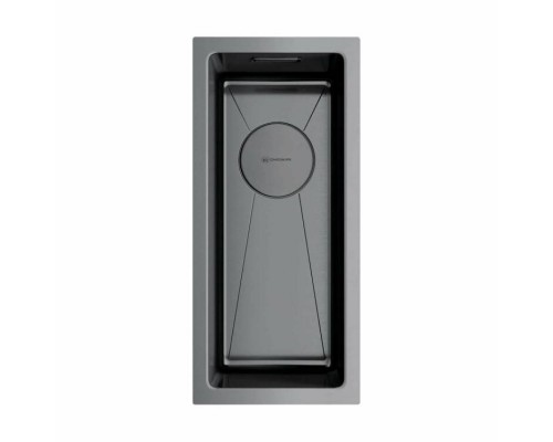 Мойка, OMOIKIRI, TAKI, шгв 200-440-180, отверстия для смесителя-отсутствуют, цвет-вороненая сталь
