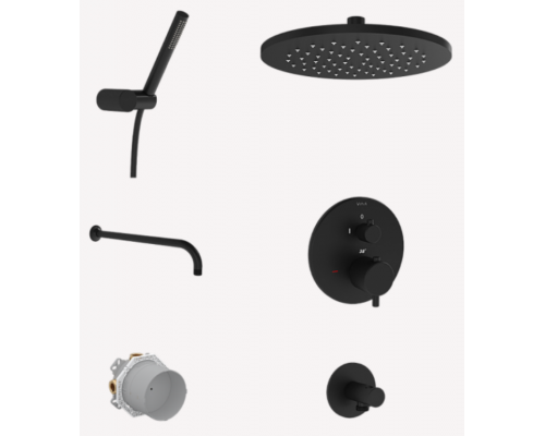 Душевой комплект, Vitra, Origin, цвет-черный матовый