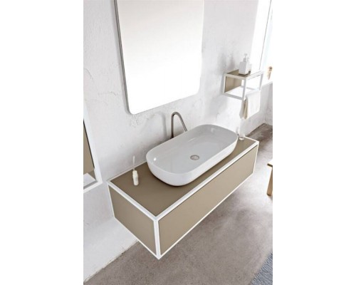Раковина, Scarabeo, Glam, шгв 760-390-140, отверстия для смесителя-отсутствуют, цвет-белый