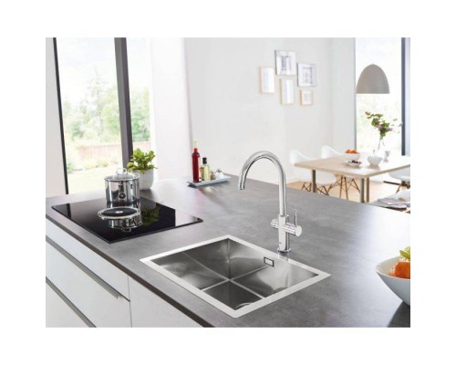 Смеситель для кухонной мойки GROHE Blue Home с функциями фильтрации, охлаждения и газирования воды, хром (31455001)