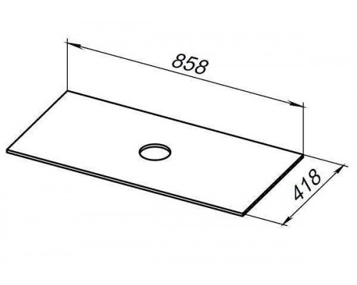 Allen Brau Liberty Столешница 85,8x41,8x1h см, цвет: серый 1.33008.G-S Allen Brau Liberty Столешница 85,8x41,8x1h см, цвет: серый 1.33008.G-S