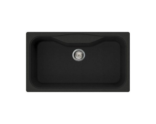 Omoikiri Maru 86-BL Кухонная мойка Tetogranit 86x50 см, цвет: черный 4993138