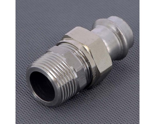 Муфта разъёмная пресс-Н с плоской прокладкой нержавеющая сталь Sanpress Inox VIEGA 22x1"