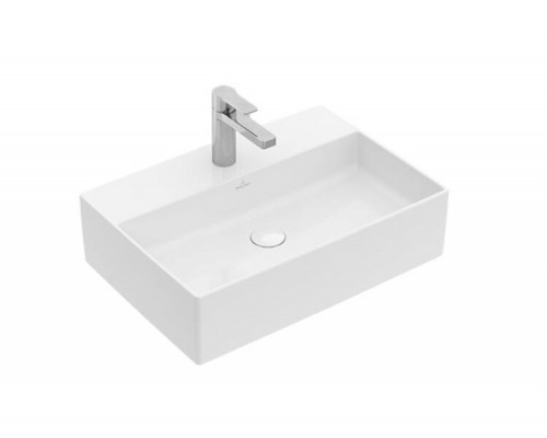Раковина, Villeroy&Boch, Memento, шгв 500-420-90, отверстия для смесителя-1, цвет-альпийский белый