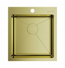 Мойка, OMOIKIRI, Akisame, шгв 460-510-200, отверстия для смесителя-1, цвет-светлое золото