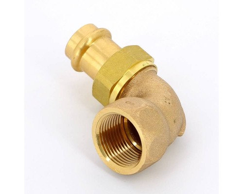 Угол разъемный пресс-B с плоской прокладкой нержавеющая сталь Sanpress Inox VIEGA 22x1"